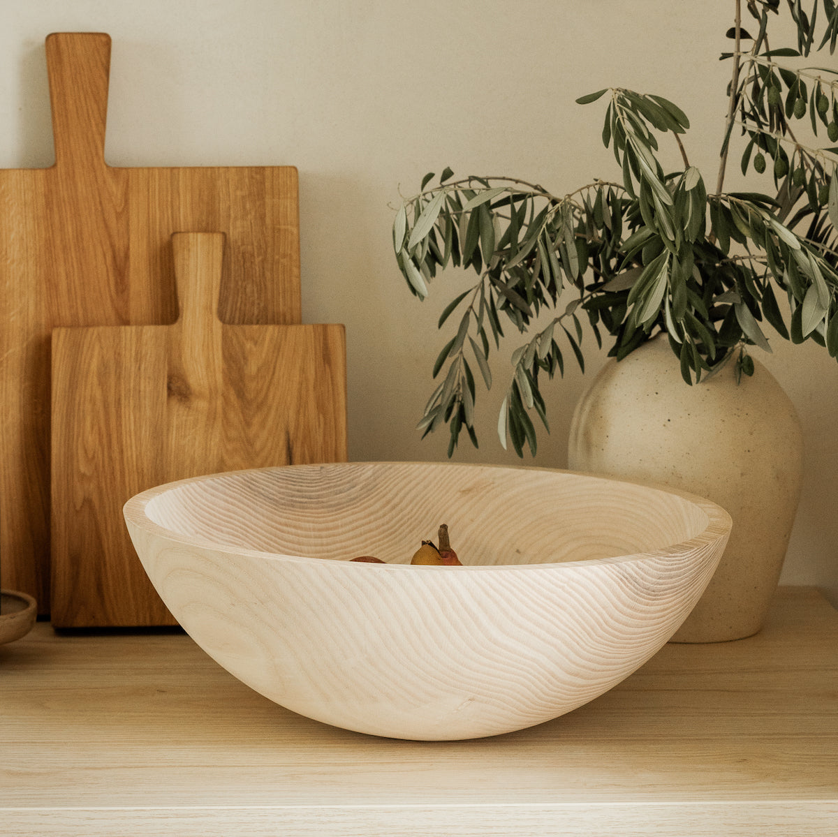 Handmade Wood Salad Bowls Whitewashed Finish | Perfect for Gatherings ...