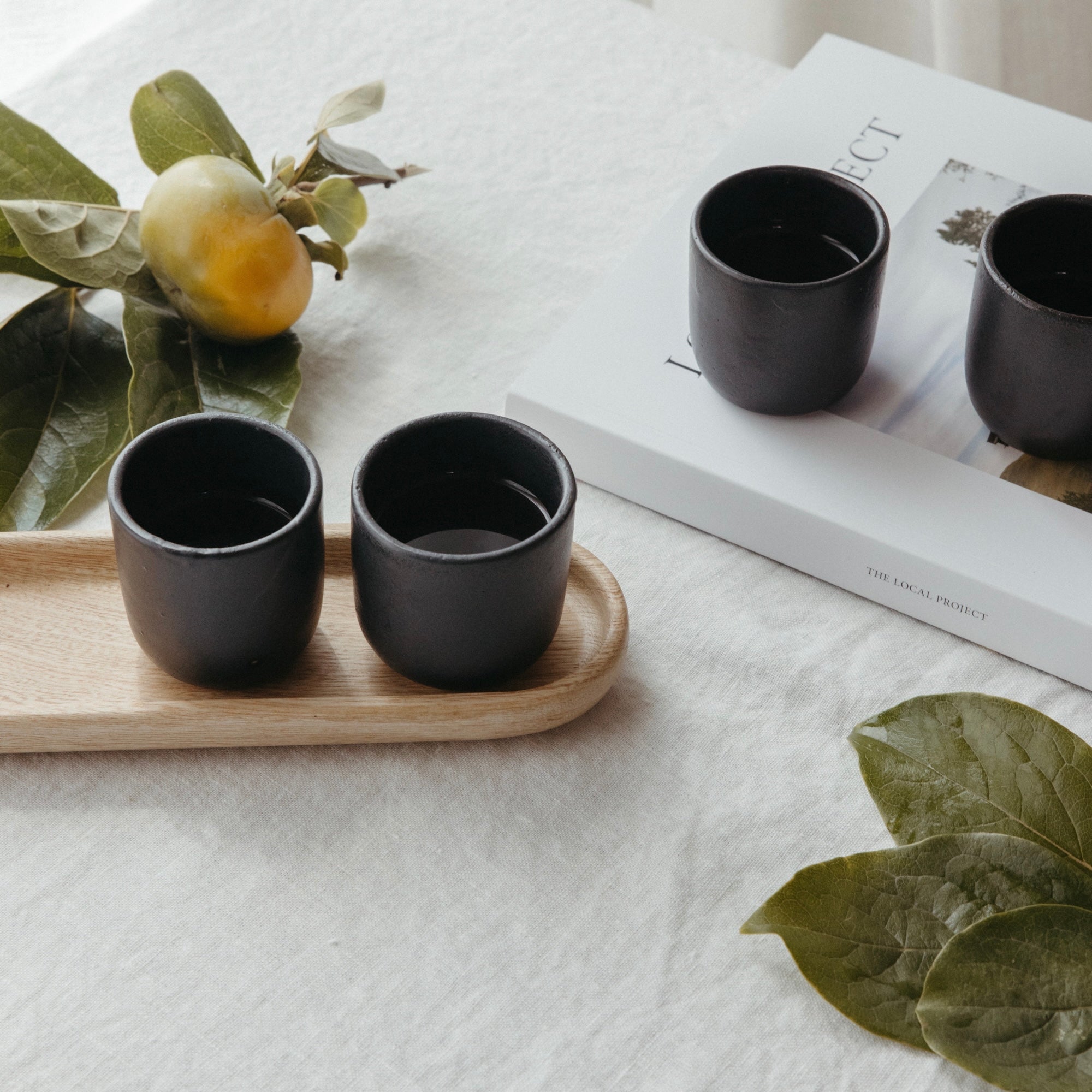 Ceramic espresso cup and plate Shelves