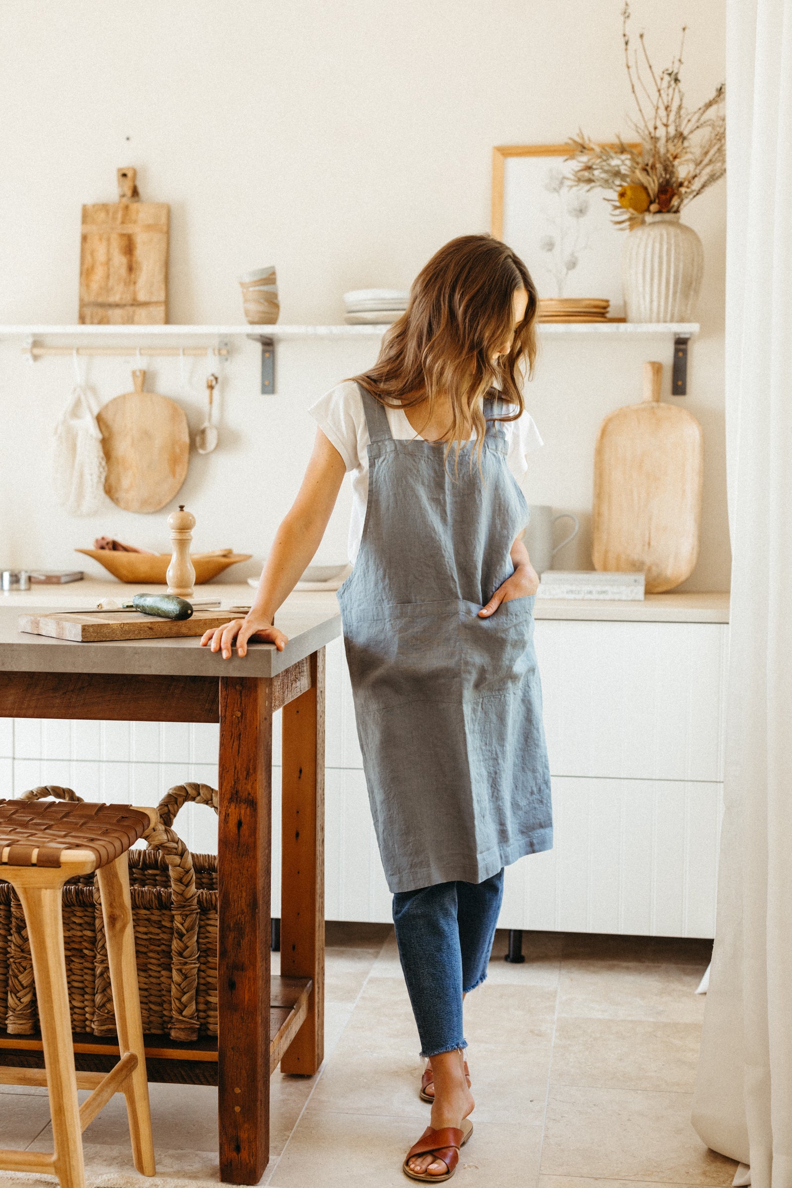 Casa Zuma Linen Apron—Best Crossback Linen Apron