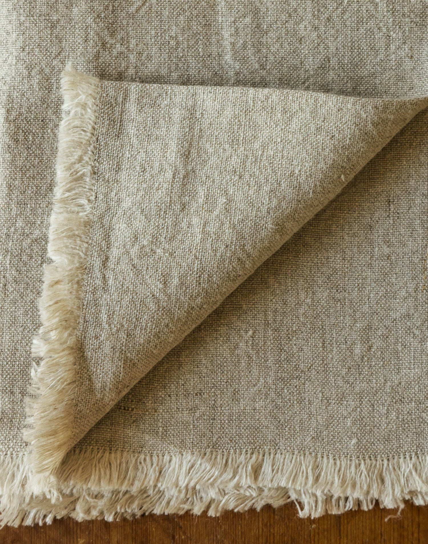 Oversized Frayed Linen Napkins, Set of 4