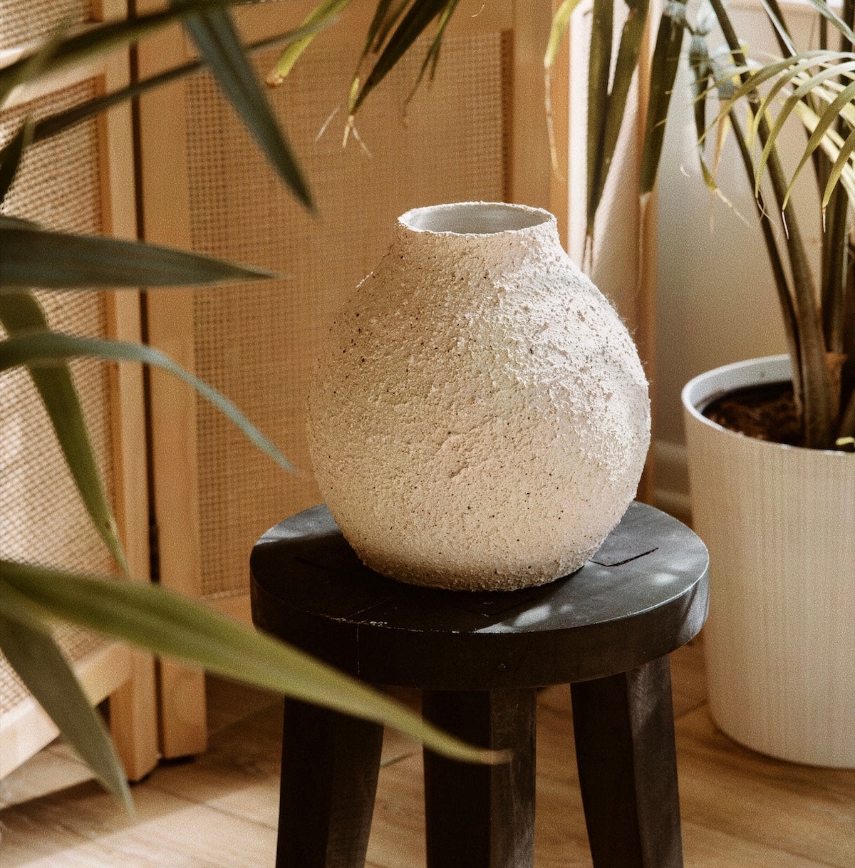 Topanga Vase | Wide-Mouth Stoneware Vase – Casa Zuma