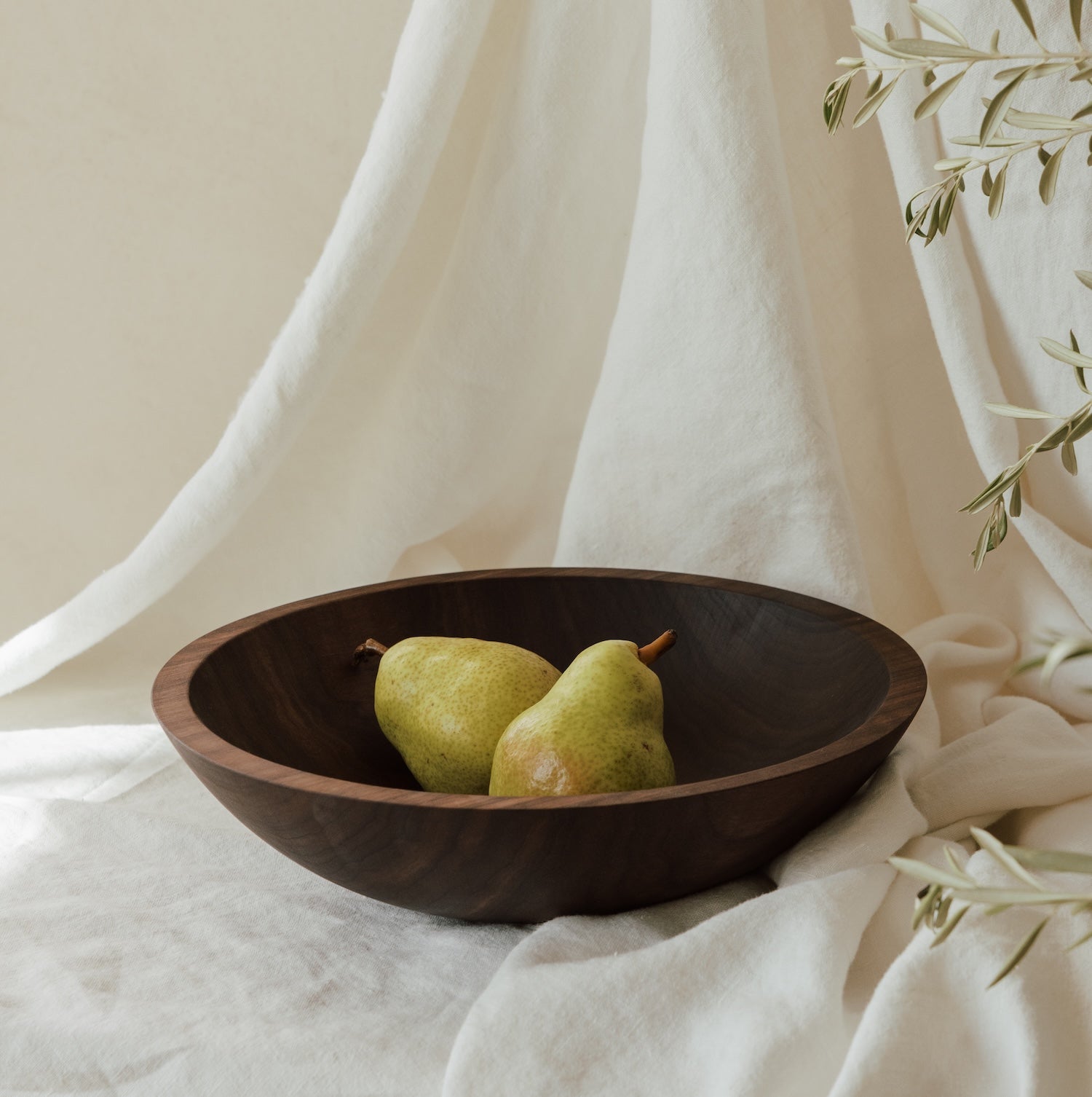 Handcrafted Wood Salad Bowls - Walnut - 17" Extra Large