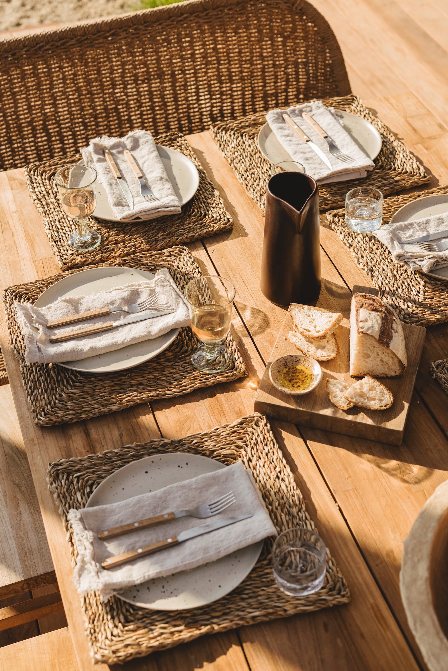 Baja Square Seagrass Placemats, Set of 4 | Casa Zuma