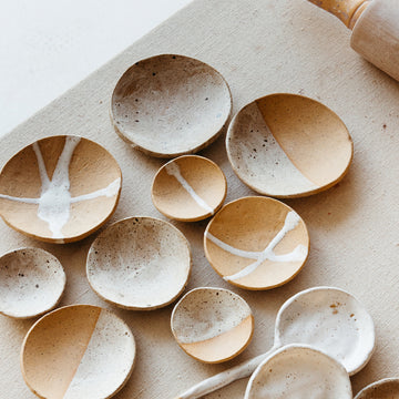 Mini Ceramic Bowls arranged on table