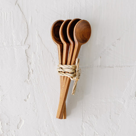 wooden salt spoons bundled in set